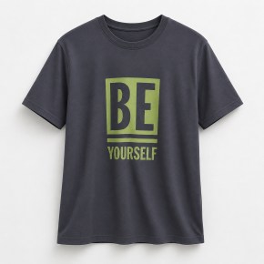 Be Yourself Yazılı Günlük Erkek Tişört