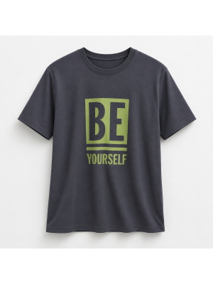 Be Yourself Yazılı Günlük Erkek Tişört