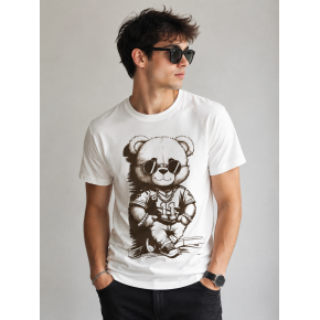 Cool Bear Ayıcık Baskılı Beyaz Tişört