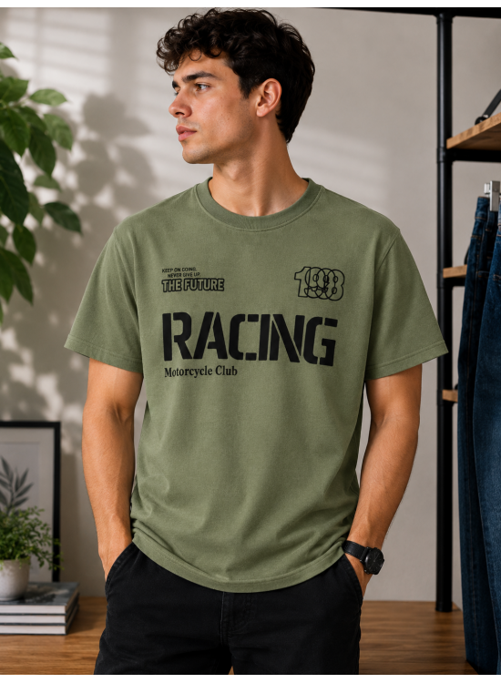 Racing Club Vintage Yeşil Tişört