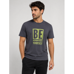 Be Yourself Yazılı Günlük Erkek Tişört