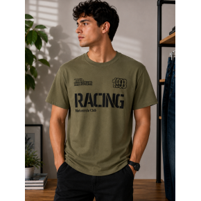 Racing Club Vintage Haki Tişört
