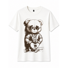 Cool Bear Ayıcık Baskılı Beyaz Tişört