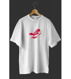 1 Mayıs Emekçiler Günü Baskılı Oversize Bisiklet Yaka T-shirt - Beyaz