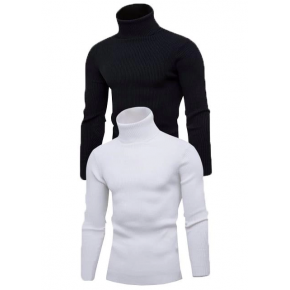 Erkek 2 Adet Kaşkorse Boğazlı Full Likralı Fitilli Slimfit Body