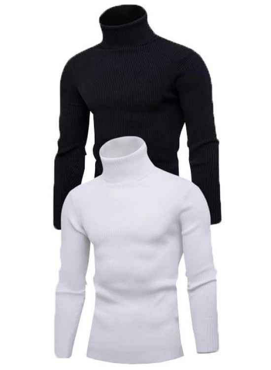 Erkek 2 Adet Kaşkorse Boğazlı Full Likralı Fitilli Slimfit Body Erkek 2 Adet Kaşkorse Boğazlı Full Likralı Fitilli Slimfit Body