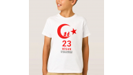 Çocuk 23 Nisan Ulusal Egemenlik ve Çocuk Bayramı Baskılı Bisiklet Yaka T-shirt - Beyaz Çocuk 23 Nisan Ulusal Egemenlik ve Çocuk Bayramı Baskılı Bisiklet Yaka T-shirt - Beyaz