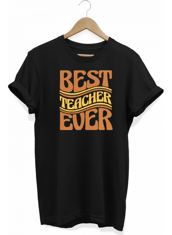 24 Kasım Öğretmenler Günü Hediye Baskılı Oversize Bisiklet Yaka T-shirt - Siyah