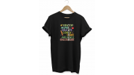 24 Kasım Öğretmenler Günü Hediye Temalı Oversize Bisiklet Yaka T-shirt - Siyah