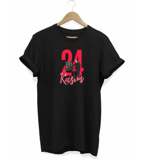 24 Kasım Öğretmenler Günü Öğretmen Hediyesi Baskılı Oversize T-shirt - Siyah