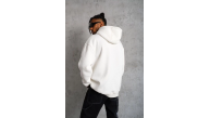 Erkek 3 İplik Pamuklu Kapüşonlu Cepli Düz Oversize Hoodie Sweatshirt - Beyaz Erkek 3 İplik Pamuklu Kapüşonlu Cepli Düz Oversize Hoodie Sweatshirt - Beyaz