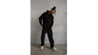Erkek 3 İplik Pamuklu Kapüşonlu Cepli Düz Oversize Hoodie Sweatshirt - Siyah Erkek 3 İplik Pamuklu Kapüşonlu Cepli Düz Oversize Hoodie Sweatshirt - Siyah