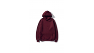 Kadın 3 İplik Pamuklu Kapüşonlu Kanguru Cepli Düz Hoodie Sweatshirt - Bordo