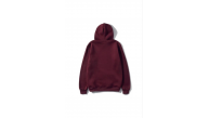 Kadın 3 İplik Pamuklu Kapüşonlu Kanguru Cepli Düz Hoodie Sweatshirt - Bordo