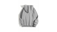 Kadın Kapüşonlu Kanguru Cepli 3 İplik Pamuklu Düz Hoodie Sweatshirt - Gri Kadın Kapüşonlu Kanguru Cepli 3 İplik Pamuklu Düz Hoodie Sweatshirt - Gri
