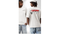 30 Ağustos Zafer Bayramı Ön Arka Baskılı Oversize Bisiklet Yaka T-shirt - Beyaz