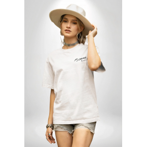 30 Ağustos Zafer Bayramı Atatürk Temalı Oversize Bisiklet Yaka T-shirt - Beyaz