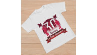 Ağustos Zafer Bayramı Atatürk Baskılı Kısa Kollu Bisiklet Yaka T-shirt - Beyaz