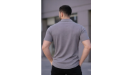Erkek Waffle Kumaş Kısa Kollu Düğmeli Açık Yaka Regular Fit Gömlek - Gri Erkek Waffle Kumaş Kısa Kollu Düğmeli Açık Yaka Regular Fit Gömlek - Gri