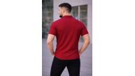 Erkek Waffle Kumaş Kısa Kollu Düğmeli Açık Yaka Regular Fit Gömlek - Kırmızı Erkek Waffle Kumaş Kısa Kollu Düğmeli Açık Yaka Regular Fit Gömlek - Kırmızı