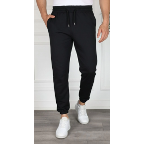 Erkek Jogger Eşofman Altı Cepli, Paça Lastikli , Spor Pantolon - Siyah