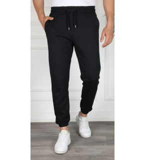 Erkek Jogger Eşofman Altı Cepli, Paça Lastikli , Spor Pantolon - Siyah
