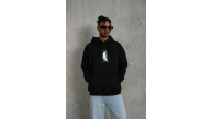 Erkek Survivor Penguin Baskılı 3 İplik Pamuklu Kapüşonlu Sweatshirt Hoodie Siyah Erkek Survivor Penguin Baskılı 3 İplik Pamuklu Kapüşonlu Sweatshirt Hoodie Siyah