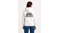 Kadın 3 İplik Pamuklu Kapüşonlu Hoodie Sweatshirt Nihilist Penguen Baskılı - Beyaz