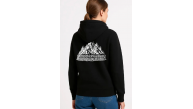 Kadın 3 İplik Pamuklu Kapüşonlu Hoodie Sweatshirt Nihilist Penguen Baskılı - Siyah