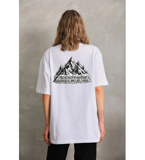 Kadın T-Shirt Nihilist Penguen Baskılı Bisiklet Yaka Kısa kol yazlık Tişört - Beyaz