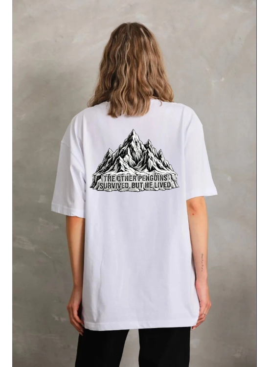 Kadın T-Shirt Nihilist Penguen Baskılı Bisiklet Yaka Kısa kol yazlık Tişört - Beyaz Kadın T-Shirt Nihilist Penguen Baskılı Bisiklet Yaka Kısa kol yazlık Tişört - Beyaz