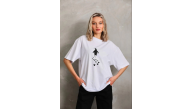 Kadın T-Shirt Nihilist Penguen Baskılı Bisiklet Yaka Kısa kol yazlık Tişört - Beyaz Kadın T-Shirt Nihilist Penguen Baskılı Bisiklet Yaka Kısa kol yazlık Tişört - Beyaz