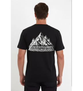 Erkek T-Shirt Nihilist Penguen Baskılı Bisiklet Yaka Kısa kol yazlık Tişört - Siyah