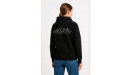 Kadın 3 İplik Pamuklu Kapüşonlu Hoodie Sweatshirt Nihilist Penguen Baskılı - Siyah