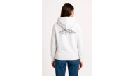 Kadın 3 İplik Pamuklu Kapüşonlu Hoodie Sweatshirt Nihilist Penguen Baskılı - Beyaz