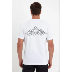 Erkek T-Shirt Nihilist Penguen Baskılı Bisiklet Yaka Kısa kol yazlık Tişört - Beyaz