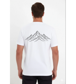 Erkek T-Shirt Nihilist Penguen Baskılı Bisiklet Yaka Kısa kol yazlık Tişört - Beyaz