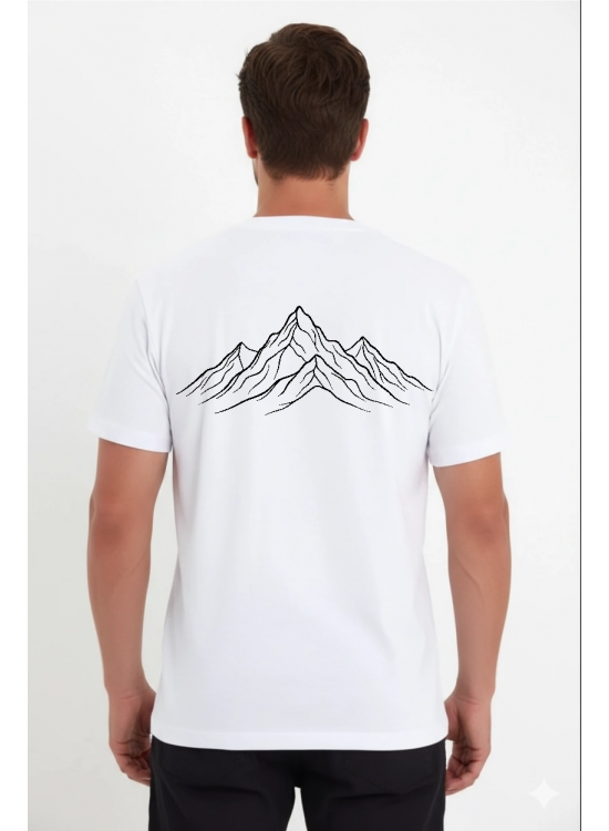 Erkek T-Shirt Nihilist Penguen Baskılı Bisiklet Yaka Kısa kol yazlık Tişört - Beyaz