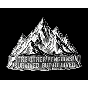 Erkek T-Shirt Nihilist Penguen Baskılı Bisiklet Yaka Kısa kol yazlık Tişört - Siyah