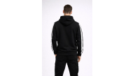 Erkek Şeritli Kapüşonlu Sweatshirt Oversize 3 iplik Pamuklu Hoodie - Siyah Erkek Şeritli Kapüşonlu Sweatshirt Oversize 3 iplik Pamuklu Hoodie - Siyah