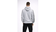 Erkek Şeritli Kapüşonlu Oversize Sweatshirt 3 iplik Pamuklu hoodie - Beyaz Erkek Şeritli Kapüşonlu Oversize Sweatshirt 3 iplik Pamuklu hoodie - Beyaz