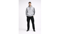 Erkek Şeritli Kapüşonlu Oversize Sweatshirt 3 iplik Pamuklu hoodie - Beyaz Erkek Şeritli Kapüşonlu Oversize Sweatshirt 3 iplik Pamuklu hoodie - Beyaz