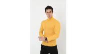 Erkek Fitilli Kaşkorse Kumaş Boğazlı Full Likralı Slimfit Body - Sarı Erkek Fitilli Kaşkorse Kumaş Boğazlı Full Likralı Slimfit Body - Sarı