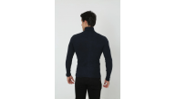 Erkek Fitilli Kaşkorse Kumaş Boğazlı Full Likralı Slimfit Body - Siyah