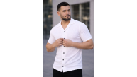 Erkek Waffle Kumaş Açık Yakalı Düğmeli Regular Fit Gömlek 2’li Set Siyah-Beyaz Erkek Waffle Kumaş Açık Yakalı Düğmeli Regular Fit Gömlek 2’li Set Siyah-Beyaz