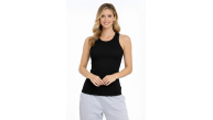 Kadın Fitilli Atlet Sıfır Yaka Slim Fit Arka Baskılı Spor Atlet - Siyah Kadın Fitilli Atlet Sıfır Yaka Slim Fit Arka Baskılı Spor Atlet - Siyah