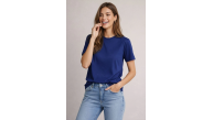 Kadın Tişört Osy Modal yumuşak dokulu Kumaş Bisiklet Yaka T-shirt - Lacivert Kadın Tişört Osy Modal yumuşak dokulu Kumaş Bisiklet Yaka T-shirt - Lacivert