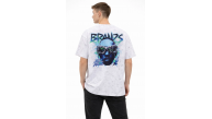 Erkek Asit Yıkamalı Oversize Tişört Bisiklet Yaka Kısa Kol T-shirt - Beyaz Erkek Asit Yıkamalı Oversize Tişört Bisiklet Yaka Kısa Kol T-shirt - Beyaz
