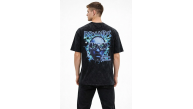 Erkek Asit Yıkamalı Oversize Tişört Bisiklet Yaka Kısa Kol T-shirt - Siyah Erkek Asit Yıkamalı Oversize Tişört Bisiklet Yaka Kısa Kol T-shirt - Siyah