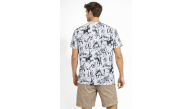 Erkek Dinozor Dijıtal ön ve arka Baskılı Tişört Bisiklet Yaka T-Shirt - Beyaz Erkek Dinozor Dijıtal ön ve arka Baskılı Tişört Bisiklet Yaka T-Shirt - Beyaz